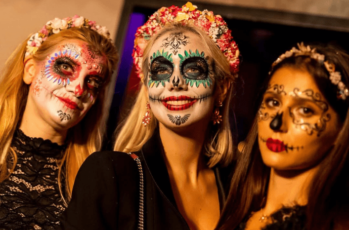 FANS OF PADRE AZUL TEQUILA DURING DAY OF THE DEAD